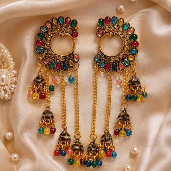 Festival Multicolor Kashmiri Jhumka