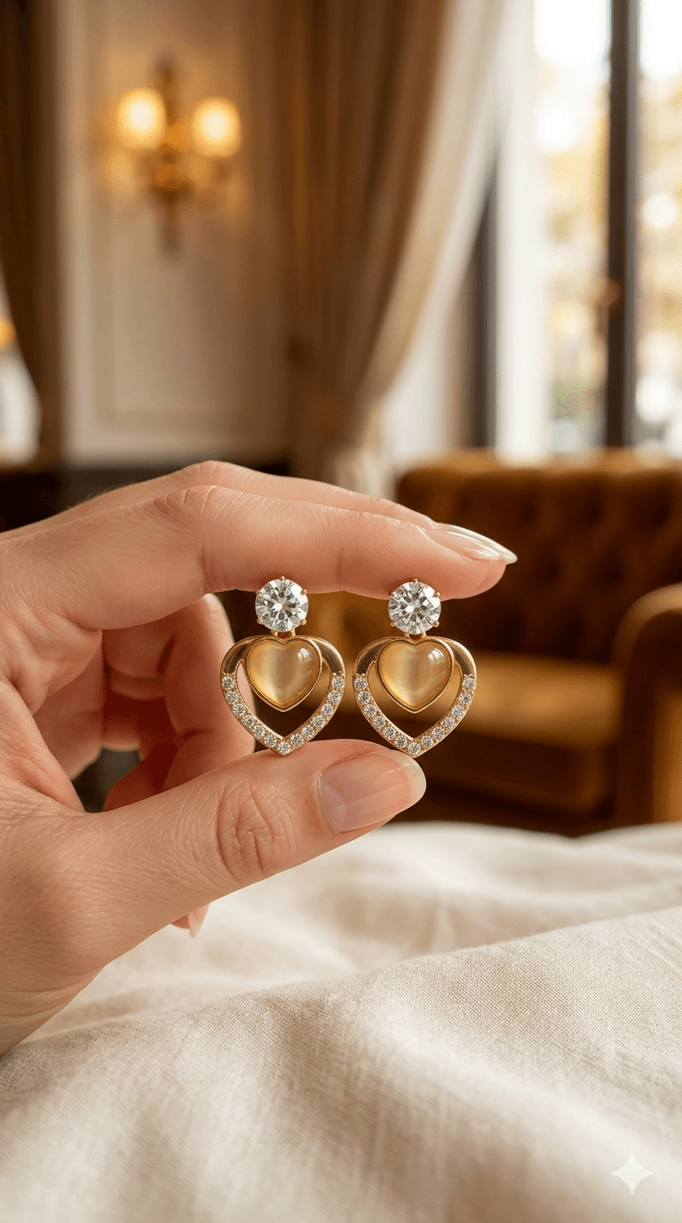 Golden Glow Open Heart Studs Golden Glow Open Heart Studs